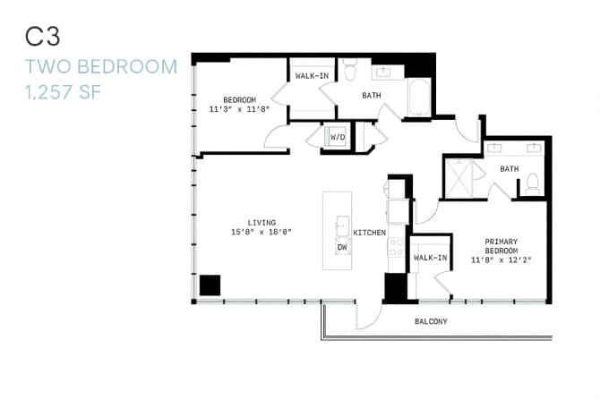 Floor Plan - Two Bedroom C3