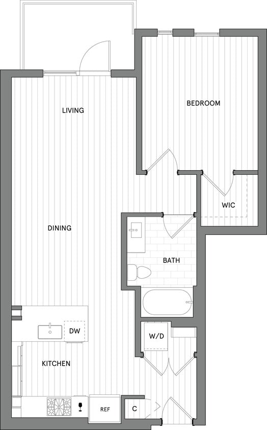 Floor Plan - 1B.B