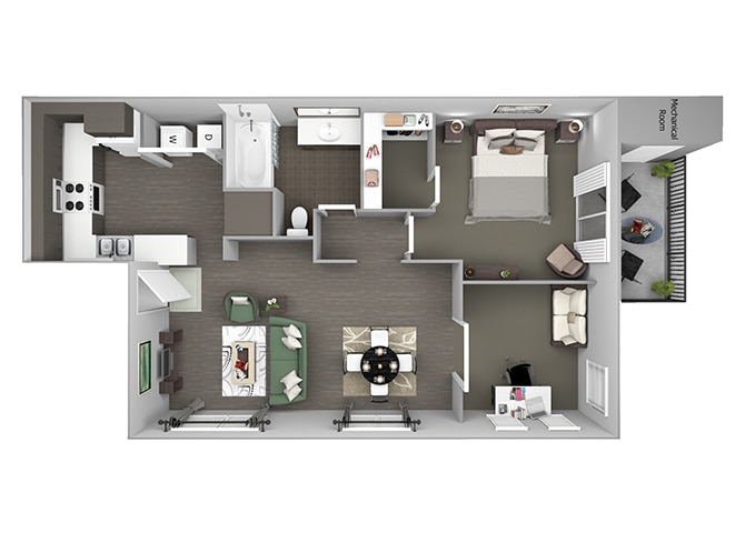 Floor Plan - A5 (with den)