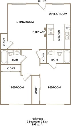 Floor Plan - Two Bedroom
