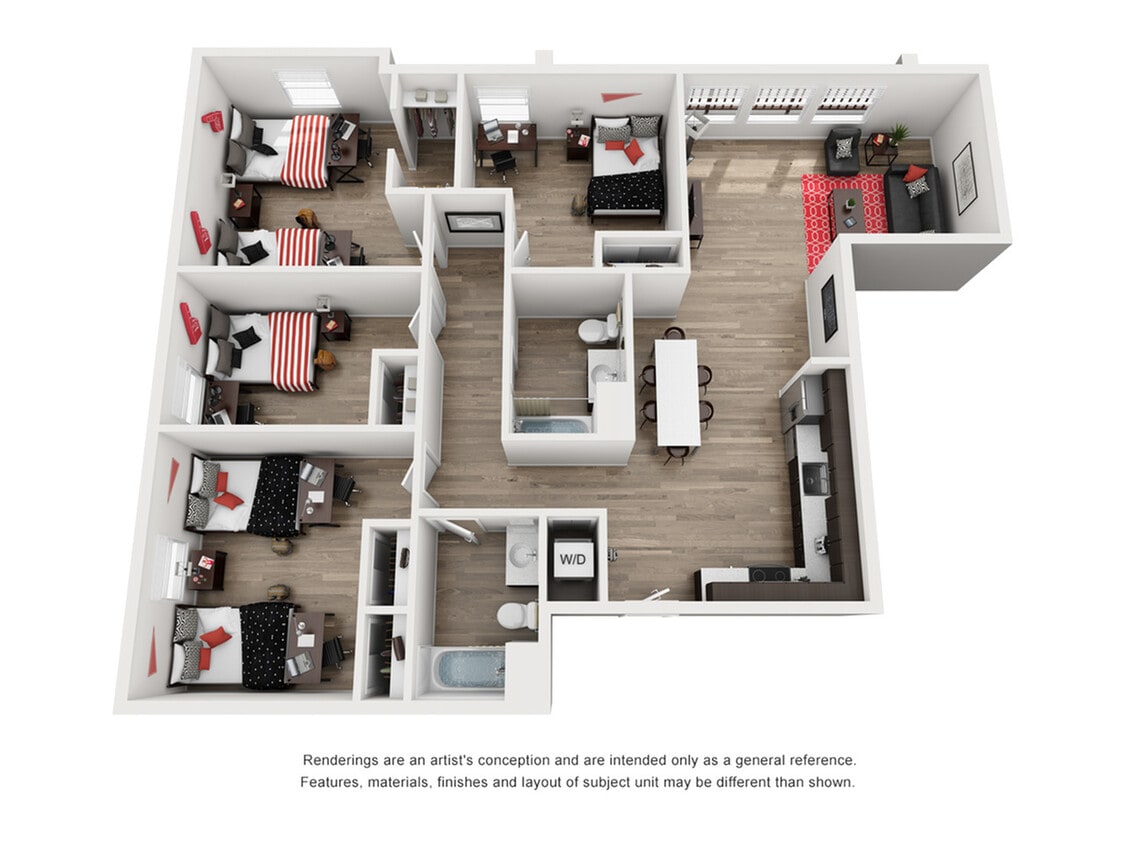 View - 4BR/2BA - View B1