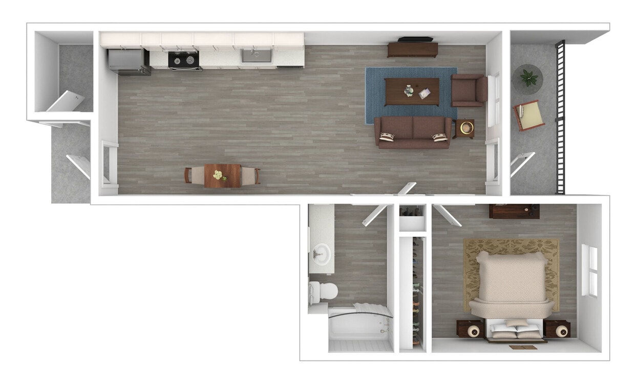 Floor Plan - 1x1