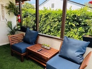 Private Patio w/ Television - 1529 1/2 Carmona Ave Apartments Unit B