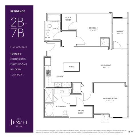 Floor Plan - 2B-7B Upgraded
