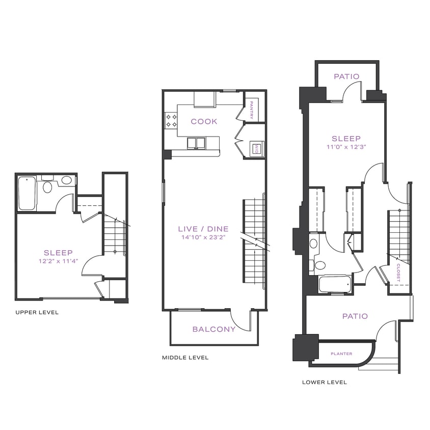 B2 Floor Plan | 2x2 - B2