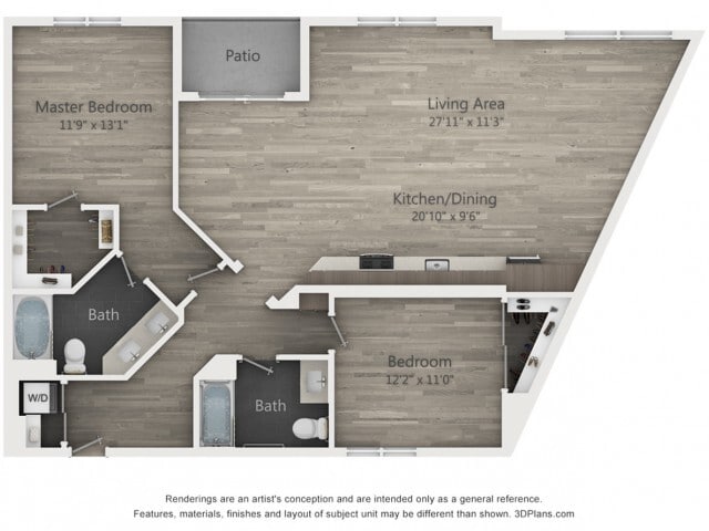 C2-1 | 2 bed 2 bath | 1355 sq ft - C2-1