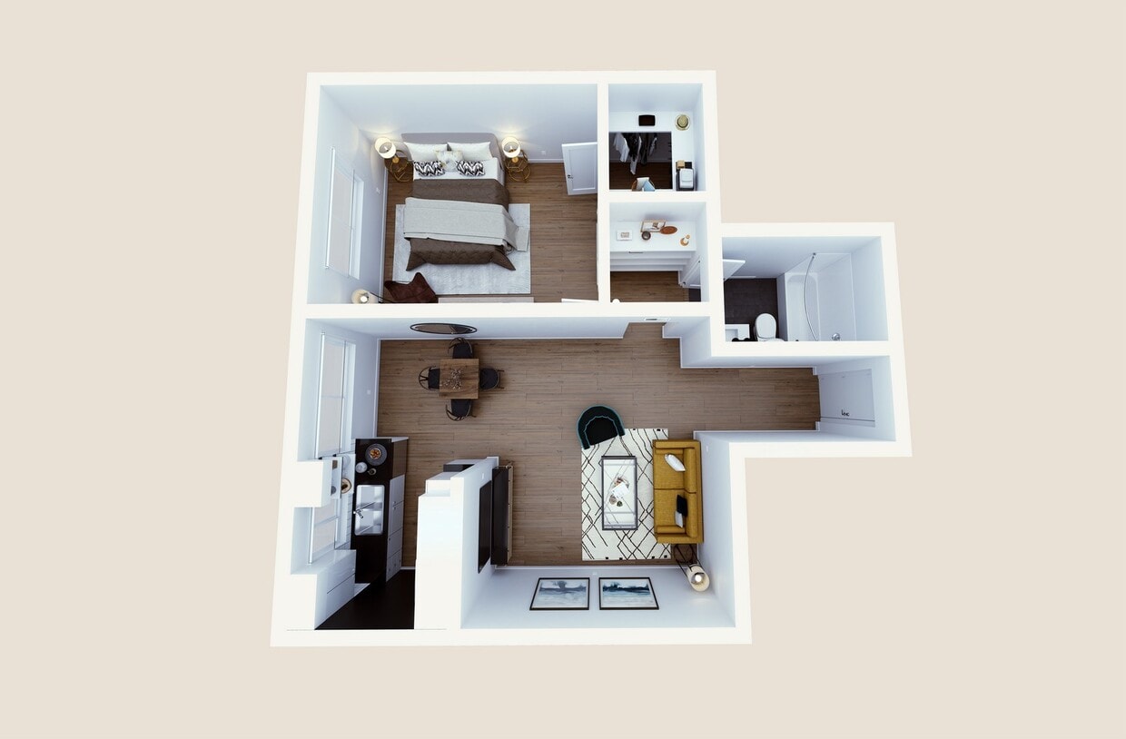 Floor Plan - One Bedroom