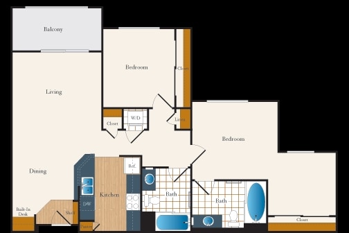 Tranquil - 2 Bedroom, 2 Bath D