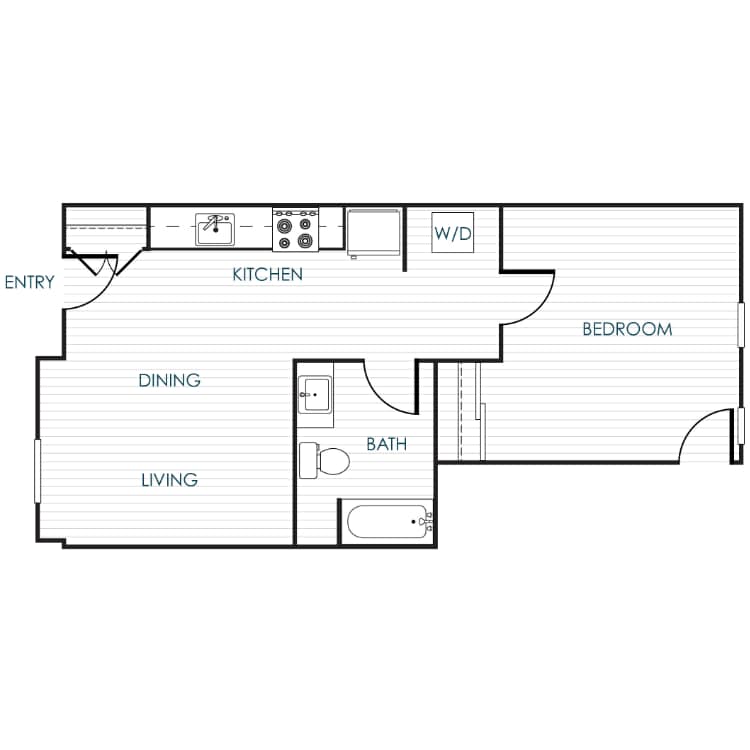 Traditional_Unit_1BR_1BA_673SF_167702.png - 1-Bedroom 1-Bathroom Traditional Rowhome