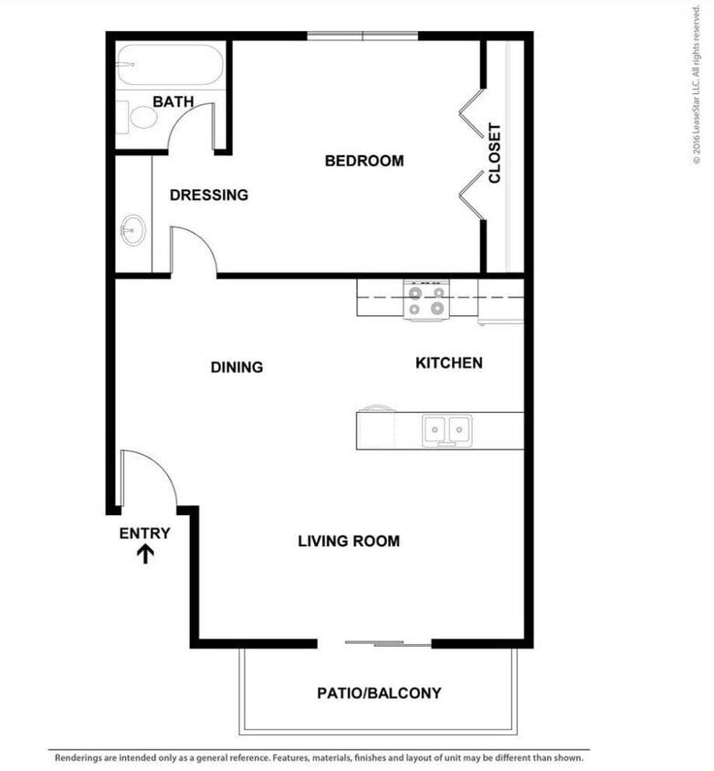 Floor Plan - 1x1L AR