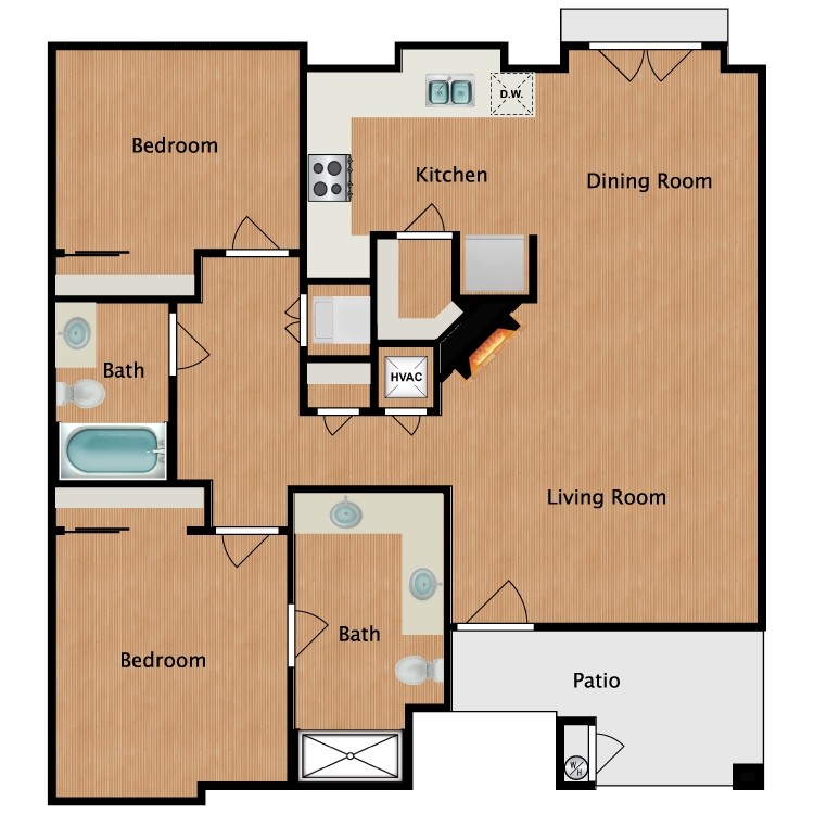 Website Floor Plan B.png - 2 BR / 2 BA