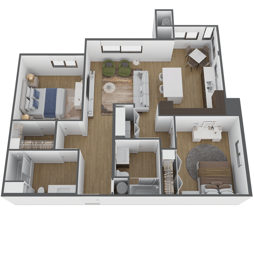 Floor Plan - 2x2 A