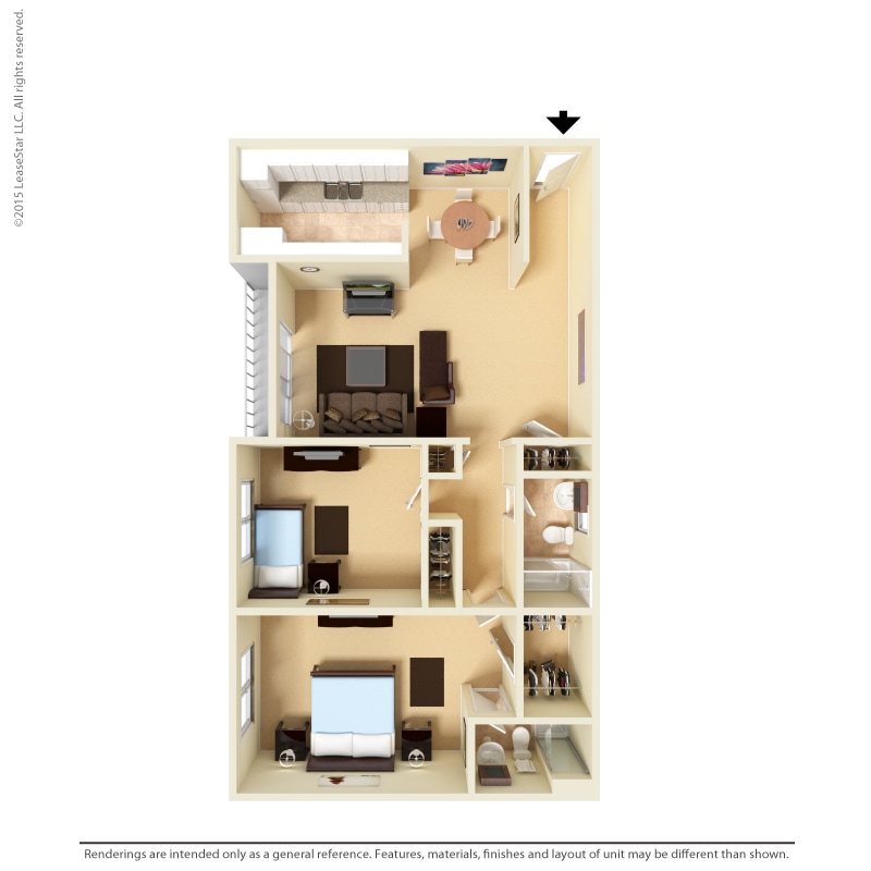 Floor Plan - 2b2b