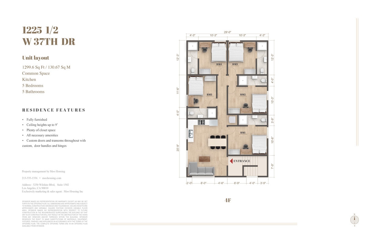 Floor Plan - 1221 W 37th Dr (Whole unit-5B5B)