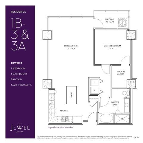 Floor Plan - 1B-3 & 3A