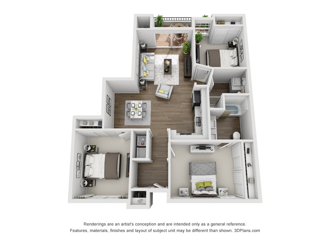 Floor Plan - 3 Bed 2 Bath A