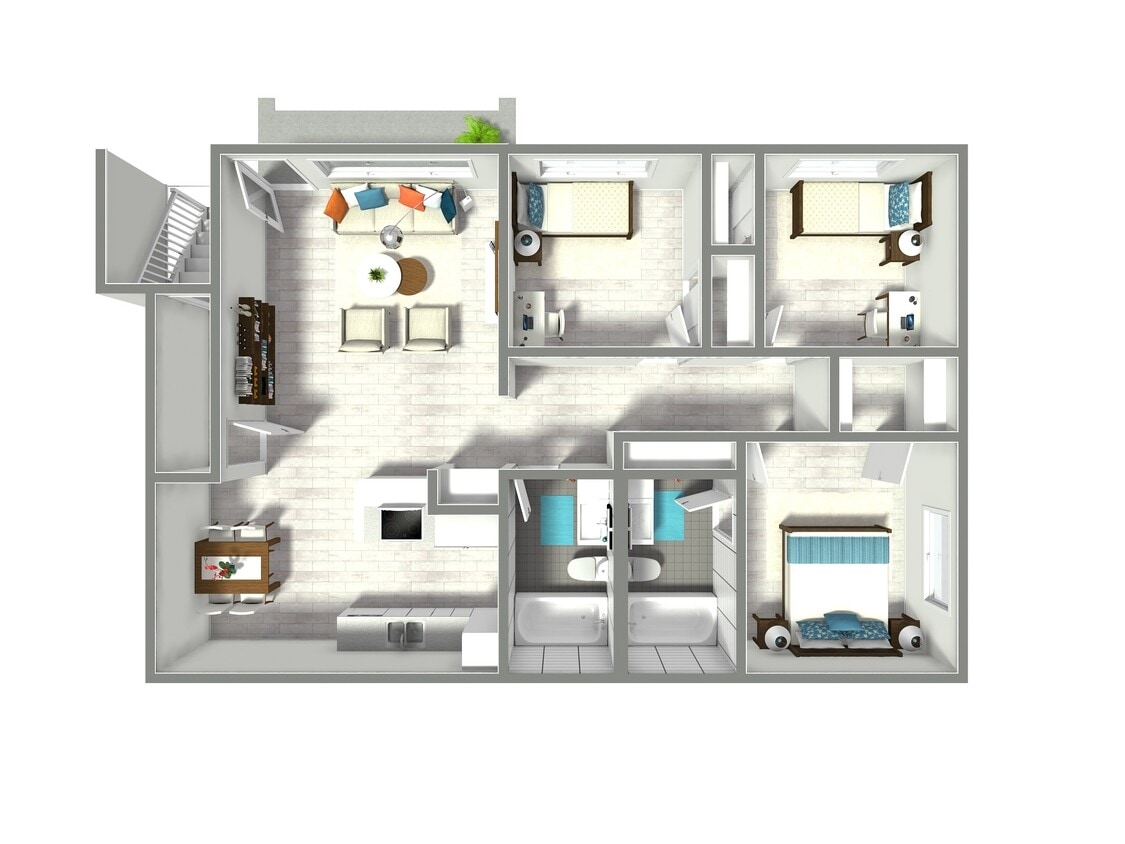 Floor Plan - 3Bed 2Bath