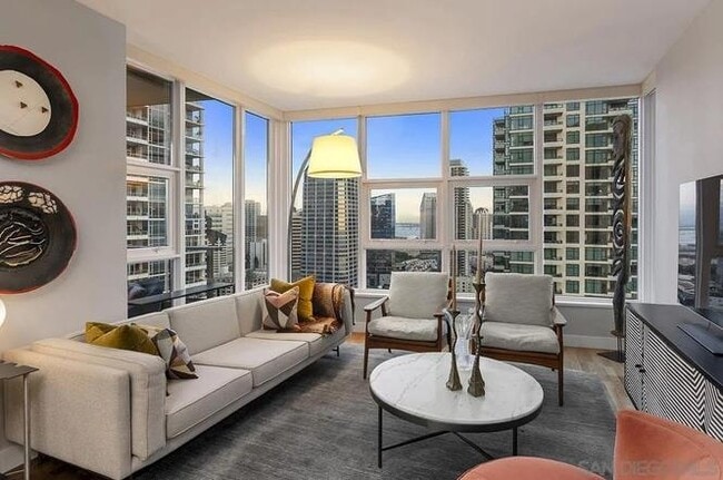 Living Room - 1325 Pacific Hwy Unit 2704 Luxury Condo