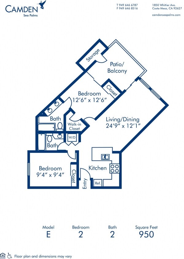 Floor Plan - 2x2 E