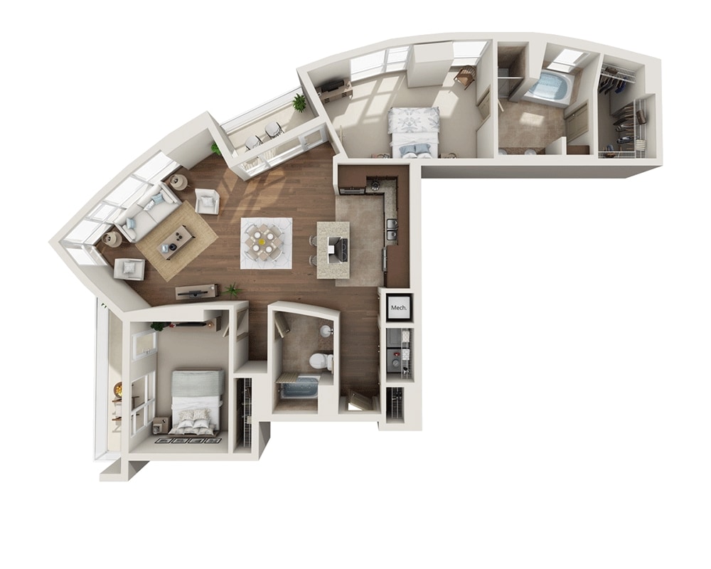 Floor Plan - Plan Q (B2D)
