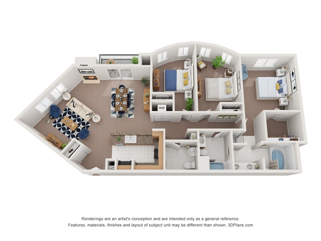Floor Plan - 3x2.5F-1650