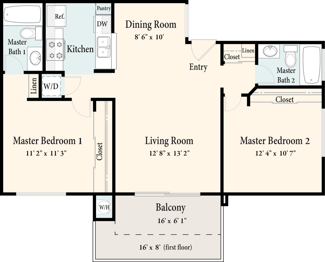 Floor Plan - 2/2MU