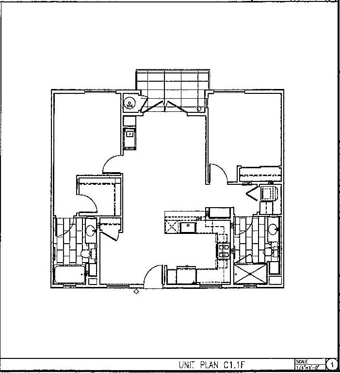 Floor Plan - Unit C1.1F 2 BR