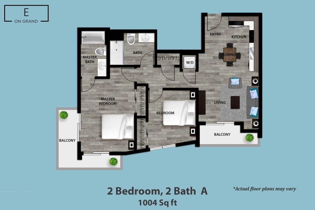 Floor Plan - 2 Bedroom, 2 Bath A