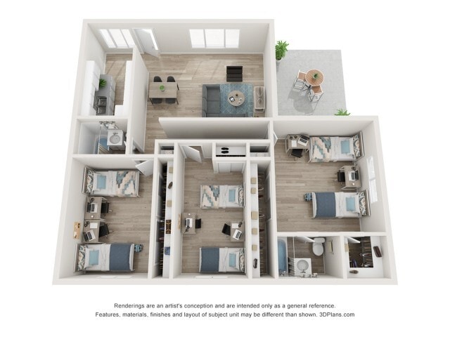 Coronado 3x2 Renovated Floor Plan - Coronado 3x2
