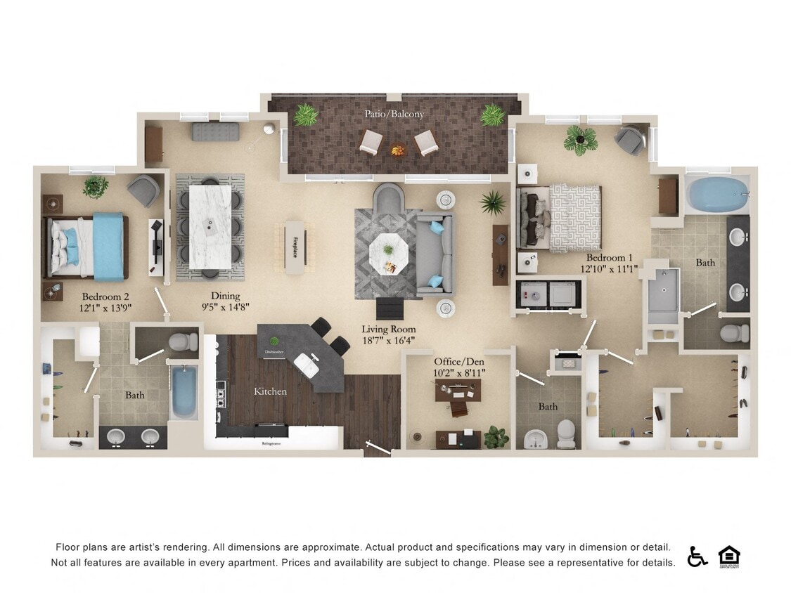 Floor Plan - 2x2.5 - Den