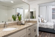 Double vanities available in select apartment homes - Mira Bella Apartments