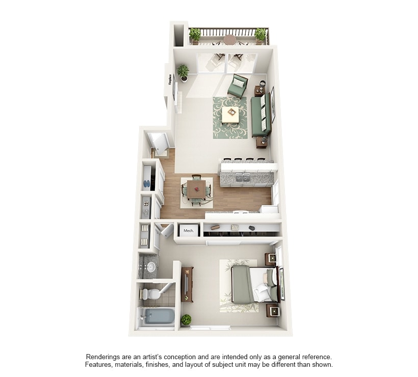 1BR/1BA - Pacific