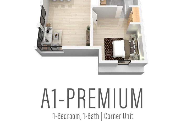 A1-Premium | 1-Bed, 1-Bath - Corner Unit - A1 Premium