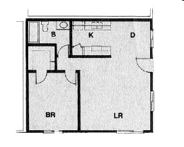 1BR/1BA - Type B
