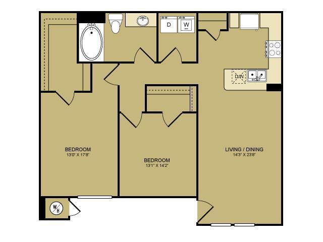 South Coast | 2Bd1Ba | 1,002SF - South Coast