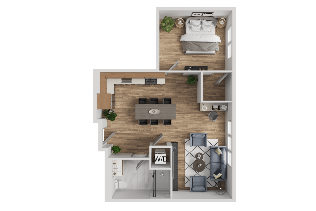 Floor Plan - 1x1 B