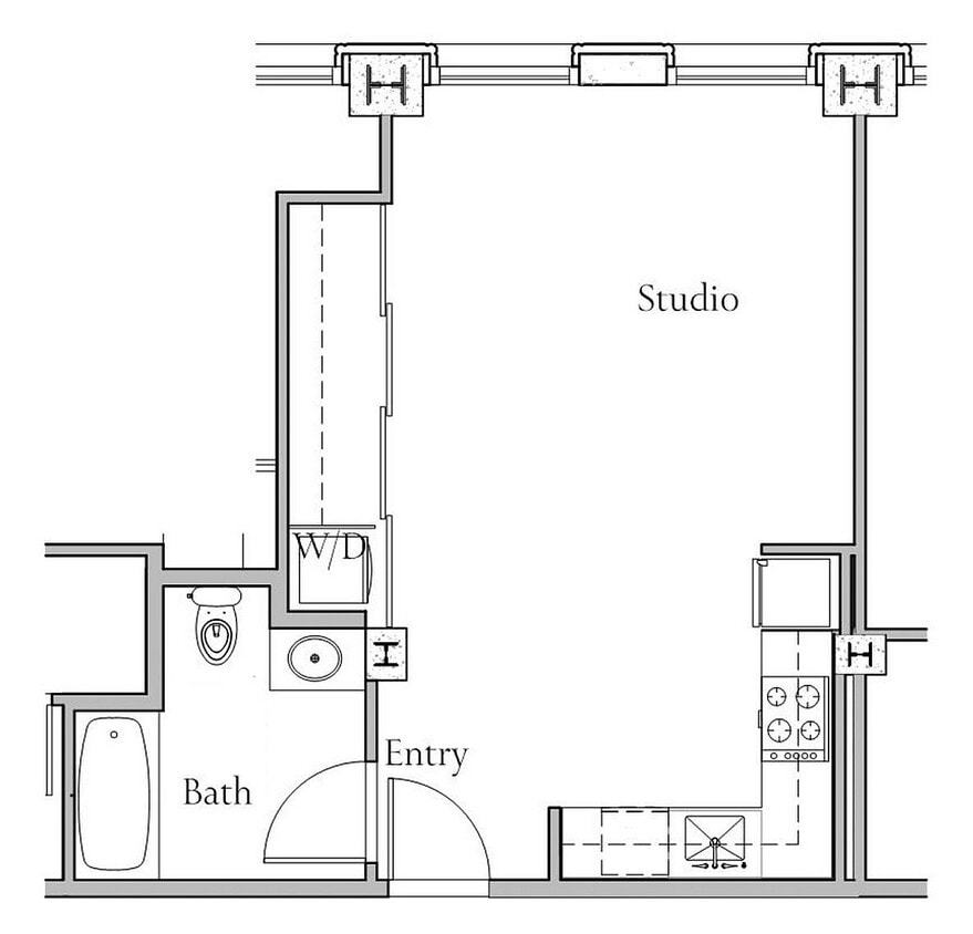 Studio B Floorplan - Studio - B