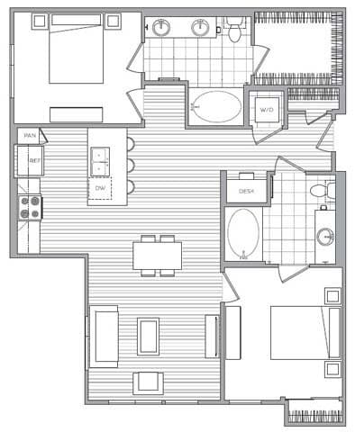 Floor Plan - H 2x2