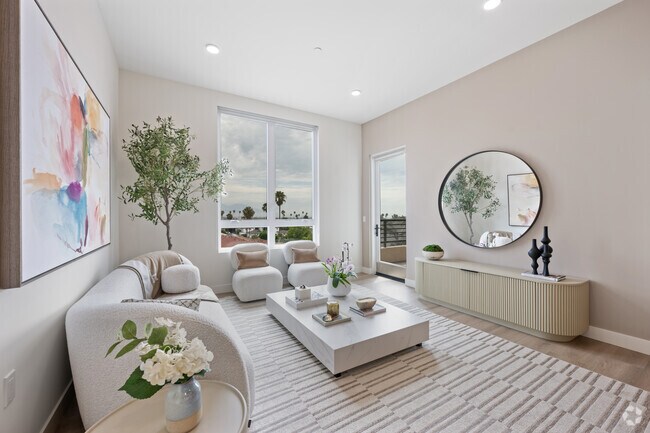 3BR, 3BA - 1450SF - Living Room - APT 123 CHAPEL AVE