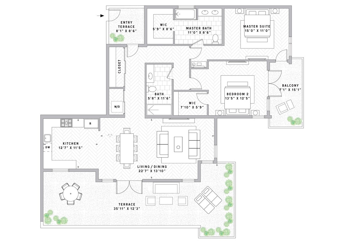 Floor Plan - B3 2 Bed