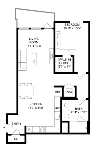 Floor Plan - 1-D1