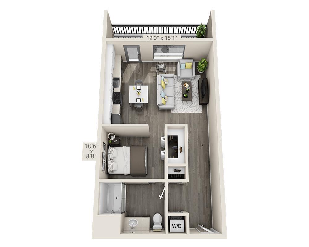 Floor Plan - Studio (E1H-S23)