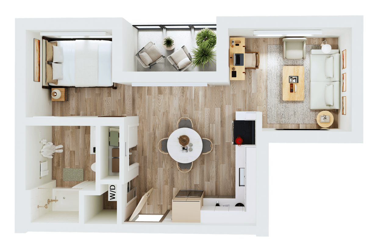 Floor Plan - The Palmetto - Studio