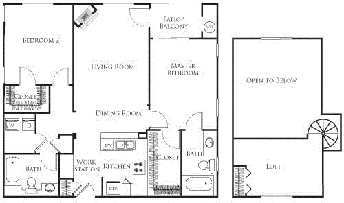Floor Plan - Burgundy with Loft
