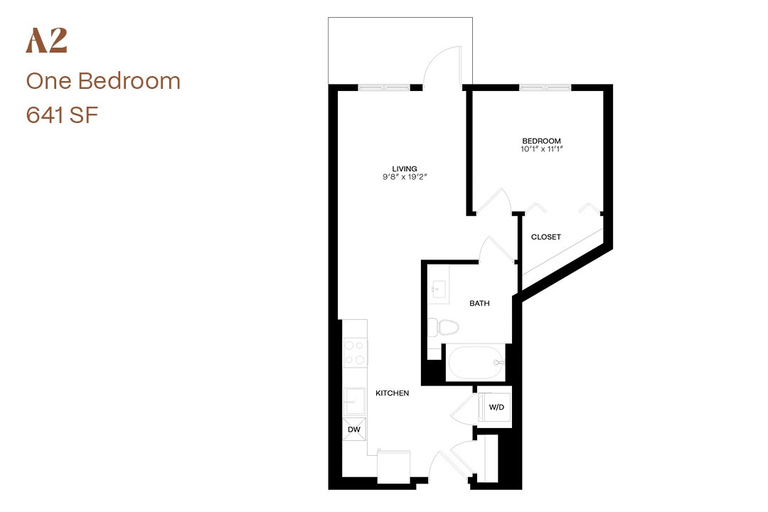 Floor Plan - One Bedroom A2