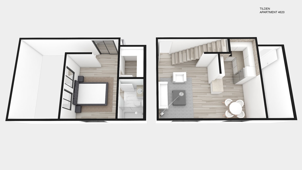Floor Plan - One Bed ~ One Bath Loft