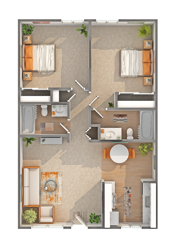 Paisley | 2-Bedroom Floorplan - Paisley