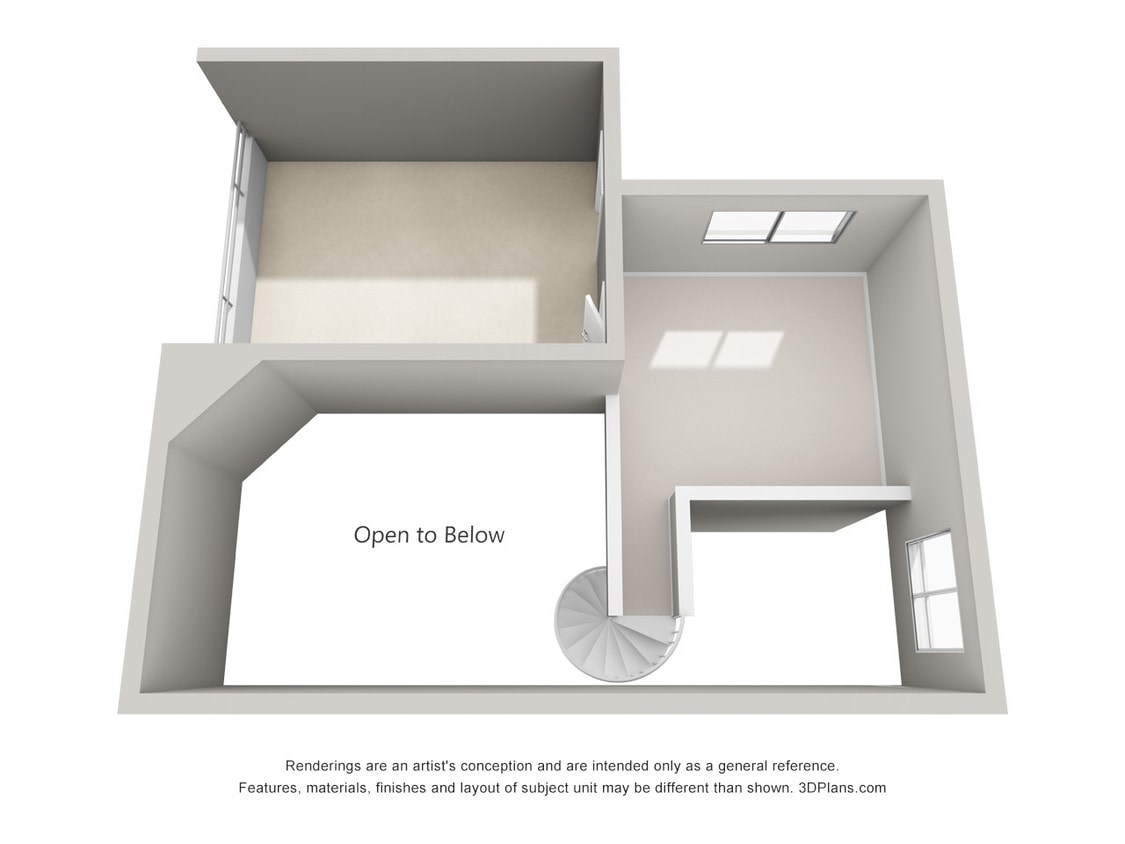 Floor Plan - 1BR 1BA plus loft - Plan A