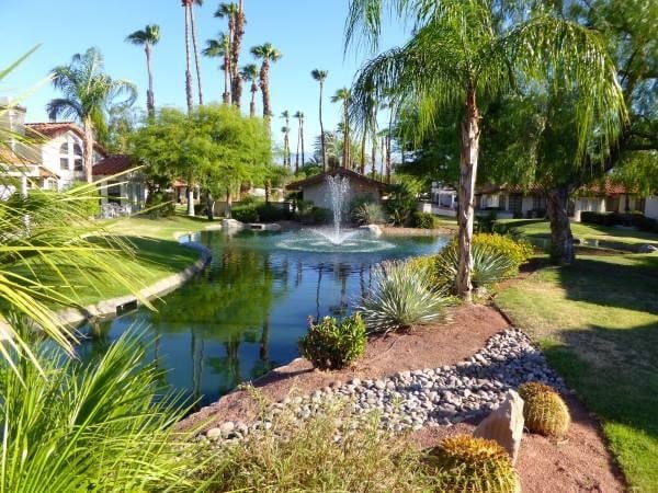 View from back patio - 116 Avellino Cir Unit Palm Desert Rental