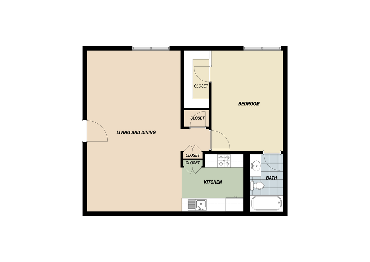 Floor Plan - 1+1 Upstairs